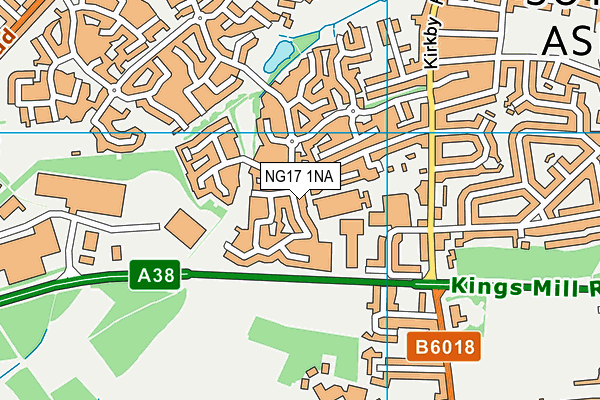 NG17 1NA map - OS VectorMap District (Ordnance Survey)
