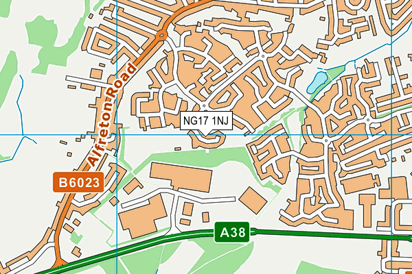 NG17 1NJ map - OS VectorMap District (Ordnance Survey)