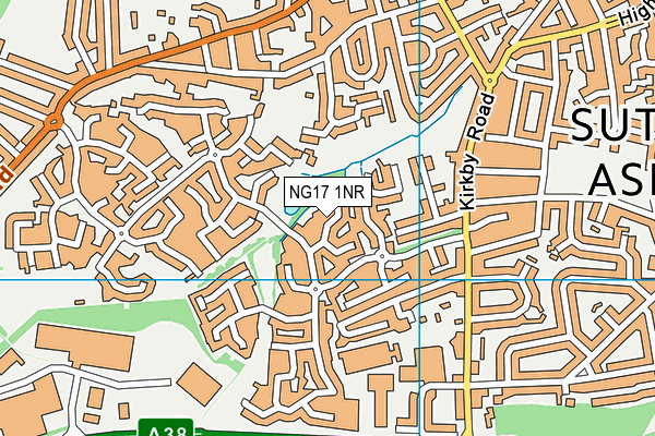 NG17 1NR map - OS VectorMap District (Ordnance Survey)