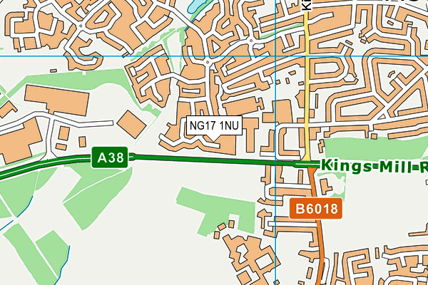 NG17 1NU map - OS VectorMap District (Ordnance Survey)