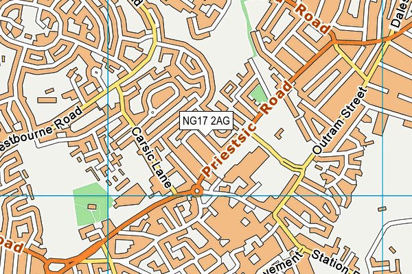 NG17 2AG map - OS VectorMap District (Ordnance Survey)