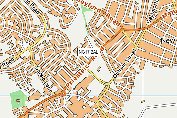 NG17 2AL map - OS VectorMap District (Ordnance Survey)