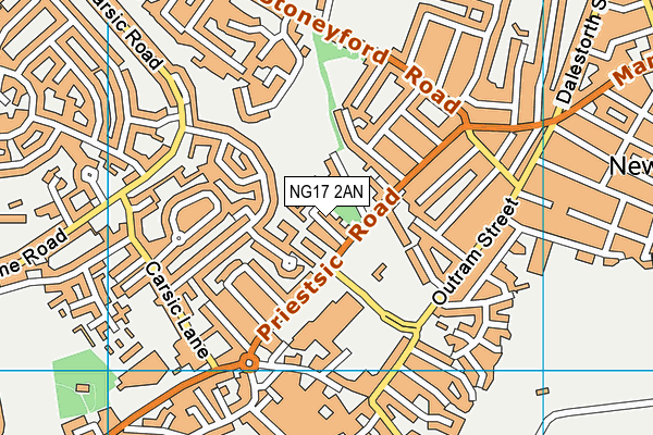NG17 2AN map - OS VectorMap District (Ordnance Survey)