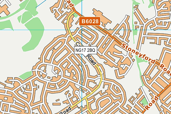 NG17 2BQ map - OS VectorMap District (Ordnance Survey)