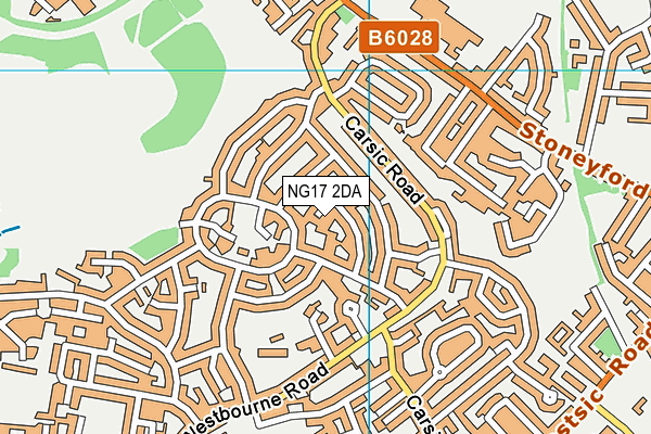 NG17 2DA map - OS VectorMap District (Ordnance Survey)