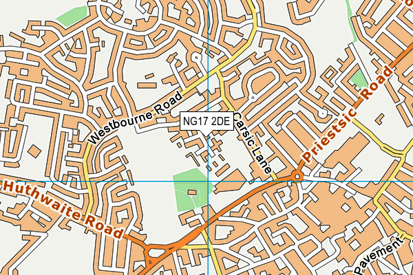 NG17 2DE map - OS VectorMap District (Ordnance Survey)