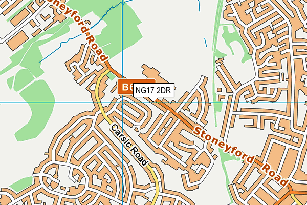 NG17 2DR map - OS VectorMap District (Ordnance Survey)