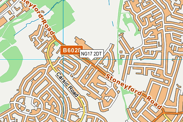 NG17 2DT map - OS VectorMap District (Ordnance Survey)