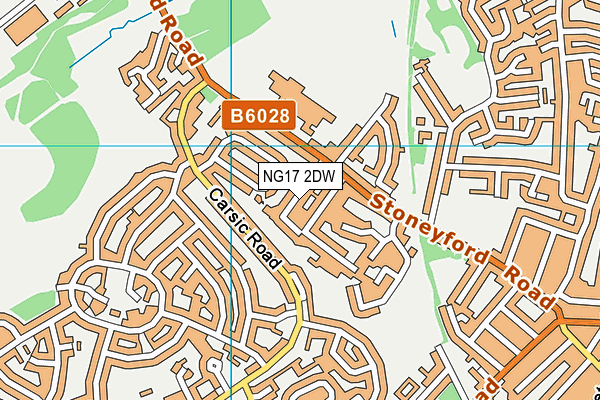 NG17 2DW map - OS VectorMap District (Ordnance Survey)