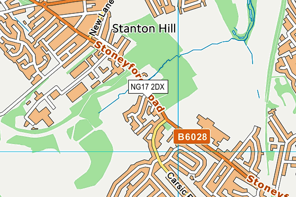 NG17 2DX map - OS VectorMap District (Ordnance Survey)