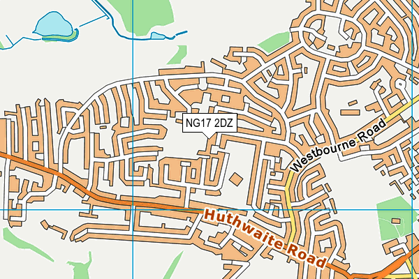 NG17 2DZ map - OS VectorMap District (Ordnance Survey)