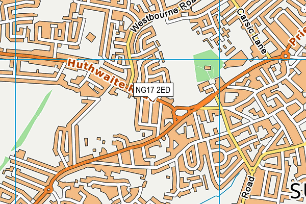 NG17 2ED map - OS VectorMap District (Ordnance Survey)