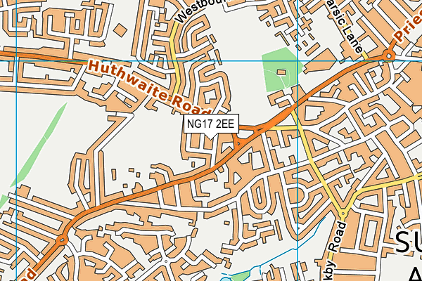 NG17 2EE map - OS VectorMap District (Ordnance Survey)