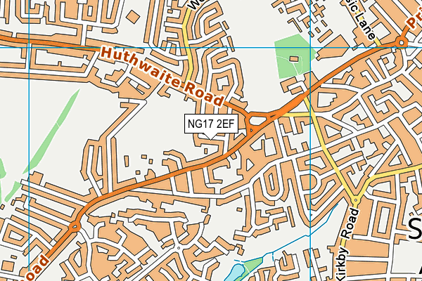 NG17 2EF map - OS VectorMap District (Ordnance Survey)