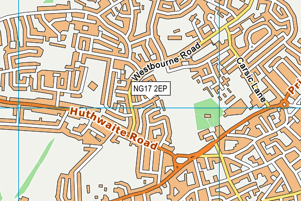 NG17 2EP map - OS VectorMap District (Ordnance Survey)