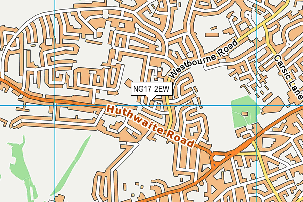 NG17 2EW map - OS VectorMap District (Ordnance Survey)