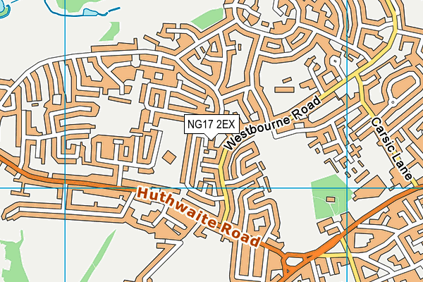 NG17 2EX map - OS VectorMap District (Ordnance Survey)