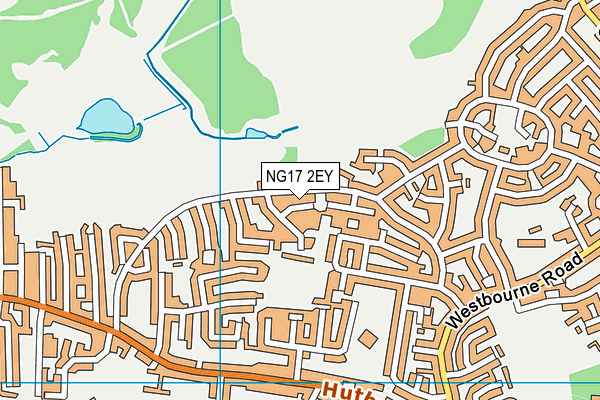 NG17 2EY map - OS VectorMap District (Ordnance Survey)