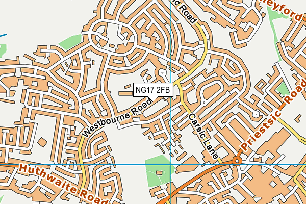 NG17 2FB map - OS VectorMap District (Ordnance Survey)