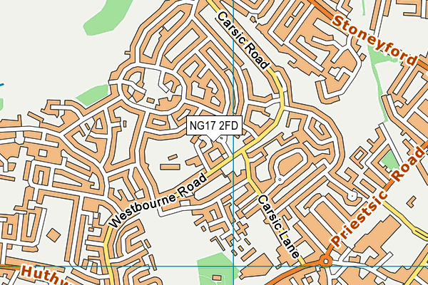 NG17 2FD map - OS VectorMap District (Ordnance Survey)