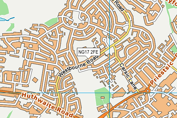 NG17 2FE map - OS VectorMap District (Ordnance Survey)