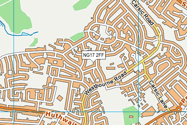 NG17 2FF map - OS VectorMap District (Ordnance Survey)