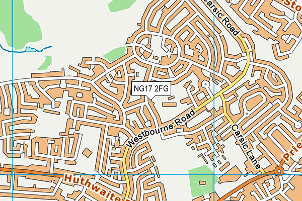 NG17 2FG map - OS VectorMap District (Ordnance Survey)