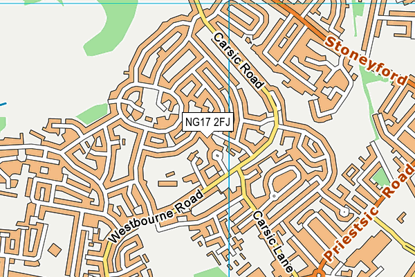NG17 2FJ map - OS VectorMap District (Ordnance Survey)