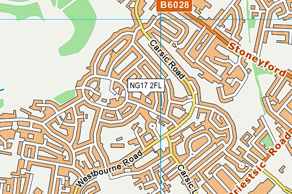 NG17 2FL map - OS VectorMap District (Ordnance Survey)