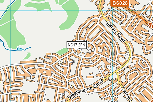 NG17 2FN map - OS VectorMap District (Ordnance Survey)