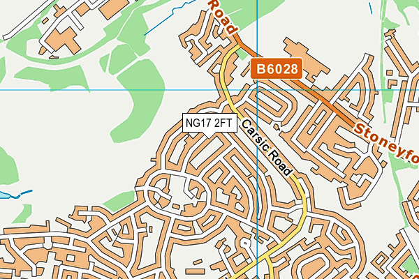 NG17 2FT map - OS VectorMap District (Ordnance Survey)