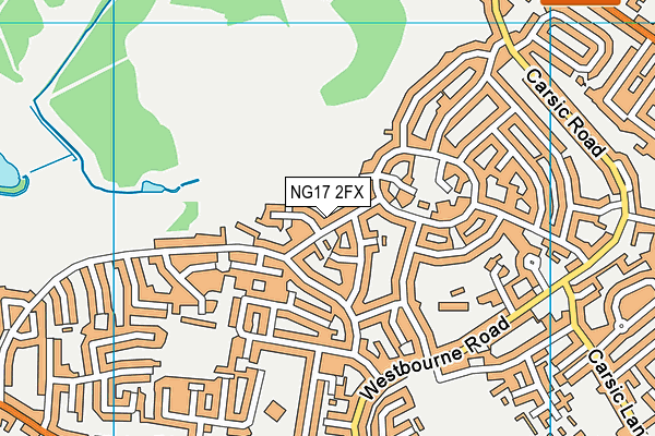 NG17 2FX map - OS VectorMap District (Ordnance Survey)