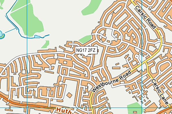 NG17 2FZ map - OS VectorMap District (Ordnance Survey)