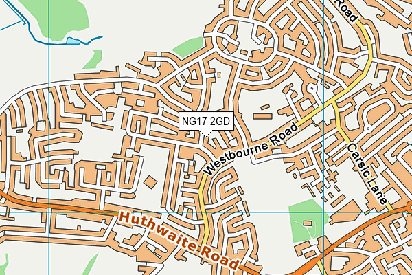 NG17 2GD map - OS VectorMap District (Ordnance Survey)
