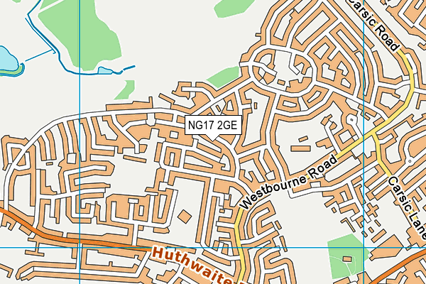 NG17 2GE map - OS VectorMap District (Ordnance Survey)