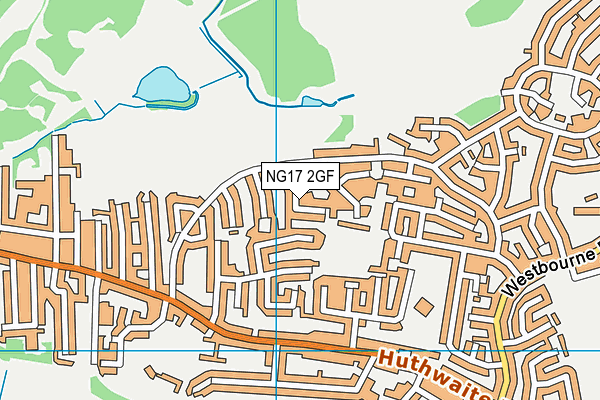 NG17 2GF map - OS VectorMap District (Ordnance Survey)