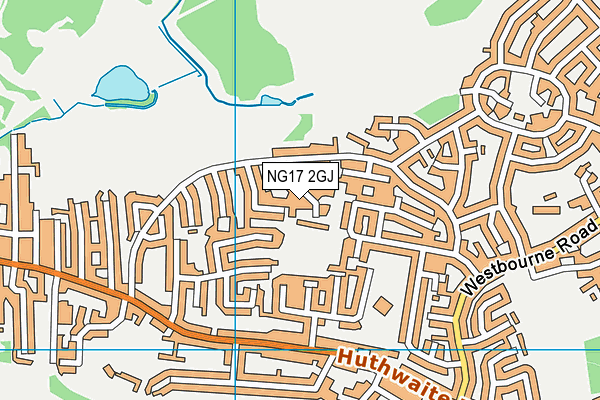 NG17 2GJ map - OS VectorMap District (Ordnance Survey)