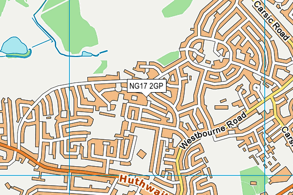 NG17 2GP map - OS VectorMap District (Ordnance Survey)