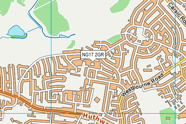 NG17 2GR map - OS VectorMap District (Ordnance Survey)