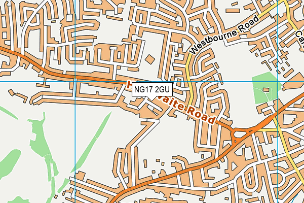 NG17 2GU map - OS VectorMap District (Ordnance Survey)