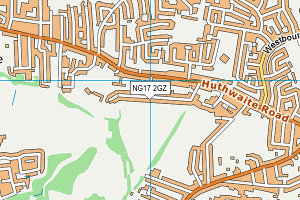 NG17 2GZ map - OS VectorMap District (Ordnance Survey)