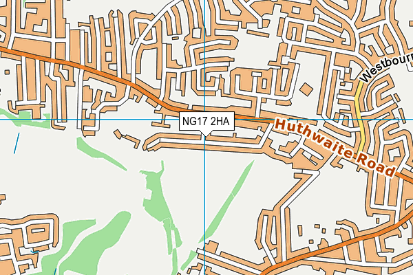 NG17 2HA map - OS VectorMap District (Ordnance Survey)