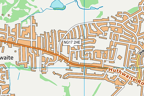 NG17 2HE map - OS VectorMap District (Ordnance Survey)
