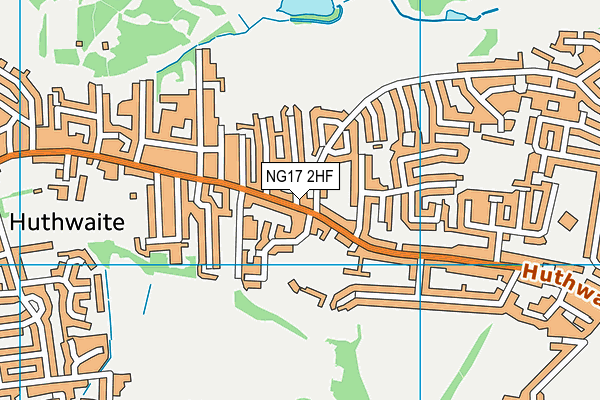 NG17 2HF map - OS VectorMap District (Ordnance Survey)