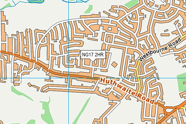 NG17 2HR map - OS VectorMap District (Ordnance Survey)