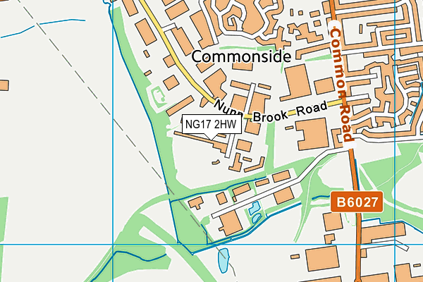 NG17 2HW map - OS VectorMap District (Ordnance Survey)