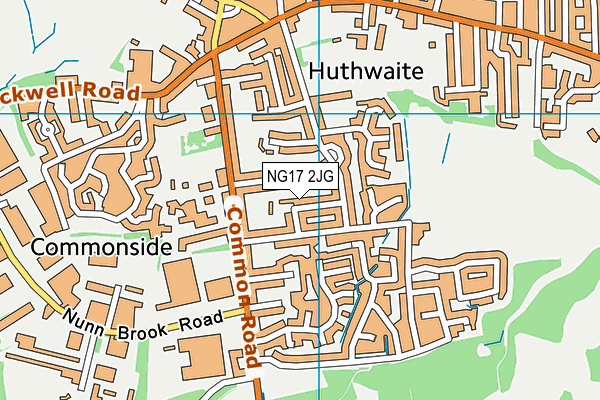 NG17 2JG map - OS VectorMap District (Ordnance Survey)