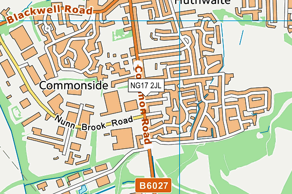 NG17 2JL map - OS VectorMap District (Ordnance Survey)