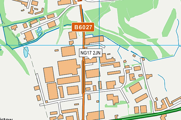NG17 2JN map - OS VectorMap District (Ordnance Survey)