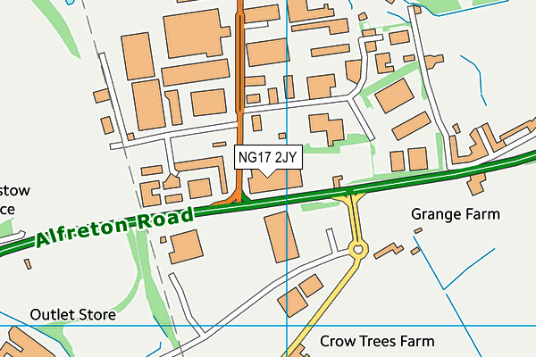 NG17 2JY map - OS VectorMap District (Ordnance Survey)